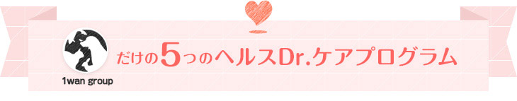 1wan groupだけの5つのヘルスDr.ケアプログラム