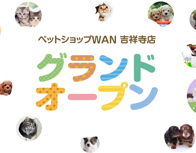 ペットショップWAN グランドオープン9月30日(金)